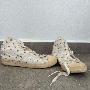 Gola Coaster high-top sneakers in polka dot